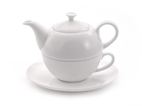 Tea for One "Melly" Bone China - weiß - Fine Bone China