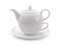 Tea for One "Melly" Bone China - weiß -...