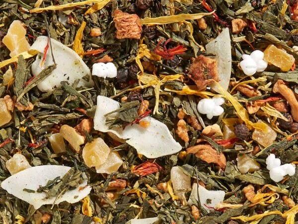 Grüntee aromatisiert Tropical Nights (Mango-Kokos)