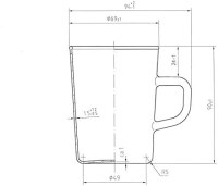 Trendglas Jena - Teeglas konisch mit Henkel 0,22l