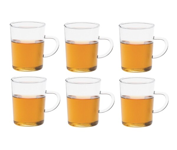 Trendglas Jena - Teeglas konisch mit Henkel 0,22l 6er Set