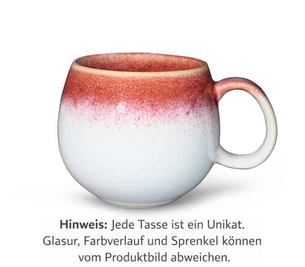 Maoci Jumbotasse Porzellan - Morgenrot 0,5l