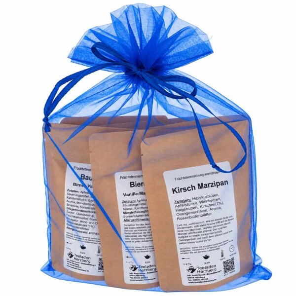 Probierset Früchtetee Winter im Organza Beutel