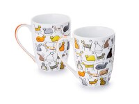 Becher Set "Dodo" mit Katzenaufdruck; 0,35l