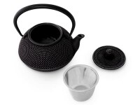 Iwachu - japanische Gusskanne Arare 1,2l schwarz-silber