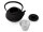 Iwachu - japanische Gusskanne Arare 1,2l schwarz-silber