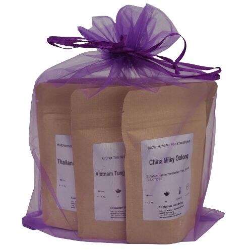Probierset Oolong Tee (halbfermentiert) im Organza Beutel